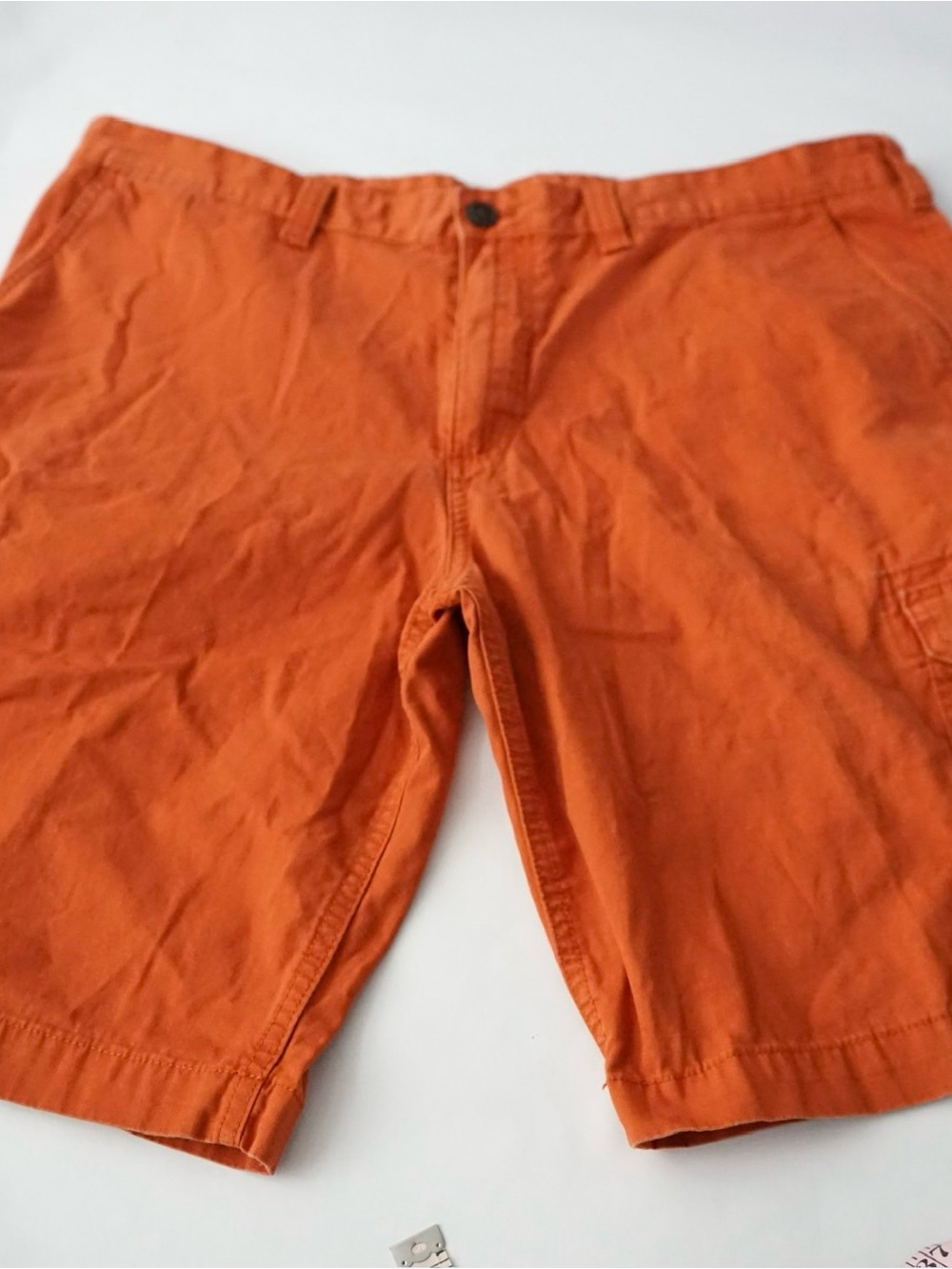 Eddie Bauer Mens Ripstop Cargo Shorts Size 40 Burnt Orange Rust Hiking Utility